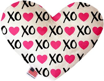 Pink XOXO 8 inch Stuffing Free Heart Dog Toy (size: 8 Inch)