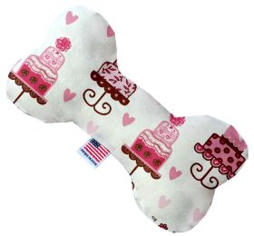 Pink Fancy Cakes 8 inch Stuffing Free Bone Dog Toy (size: 8 Inch)