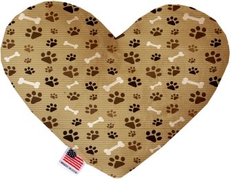 Mocha Paws and Bones 8 inch Stuffing Free Heart Dog Toy (size: 8 Inch)