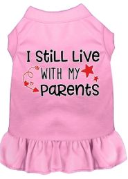 Still Live with my Parents Screen Print Dog Dress Light Pink (size: L (14))