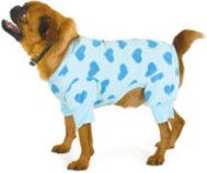 Blue Heart Fleece Dog PJ'S (size: XSmall)