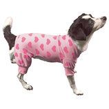 Pink Heart Fleece Dog PJ'S (size: XXSmall)