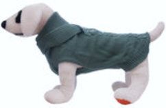 Scarf Dog Sweater, Sage (size: XSmall)