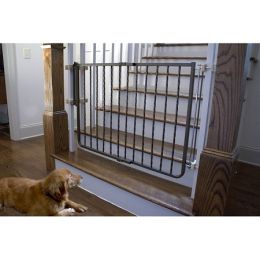 Wrought Iron Decor Dog Gate (Color: Bronze)