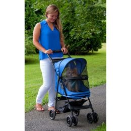 Happy Trails No-Zip Pet Stroller (Color: Sapphire)