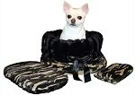Camo Reversible Snuggle Bugs Pet Bed, Bag, and Car Seat in One (size: )