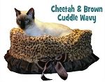 Cheetah Reversible Snuggle Bugs Pet Bed, Bag, and Car Seat in One (size: )