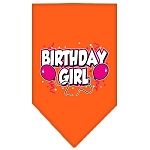Birthday girl Screen Print Bandana Orange (size: Small)