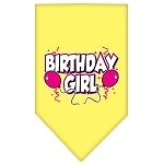 Birthday girl Screen Print Bandana Yellow (size: Small)