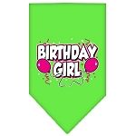 Birthday girl Screen Print Bandana Lime Green (size: Large)