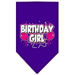 Birthday Girl Screen Print Bandana Purple (size: Large)